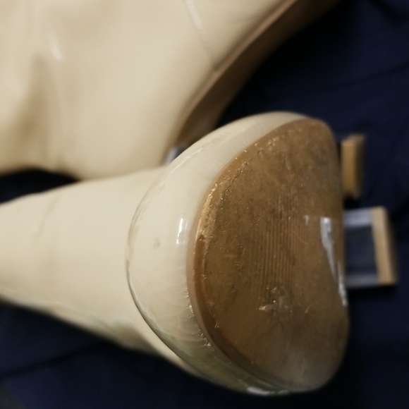 Uber-Cool Sam Edelman Lucite-heeled boots, size 8.5 - Picture 5 of 8